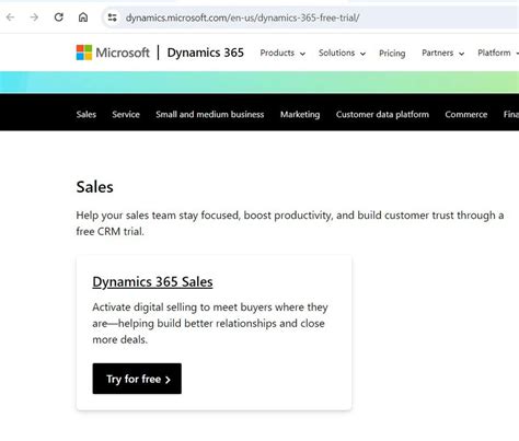 dynamics 365 trial|dynamics 365 create sales trial.